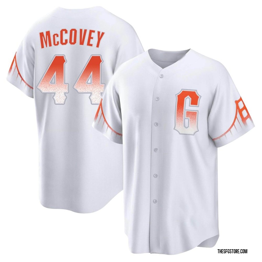 White Replica Willie McCovey Men's San Francisco Giants 2021 City Connect Jersey